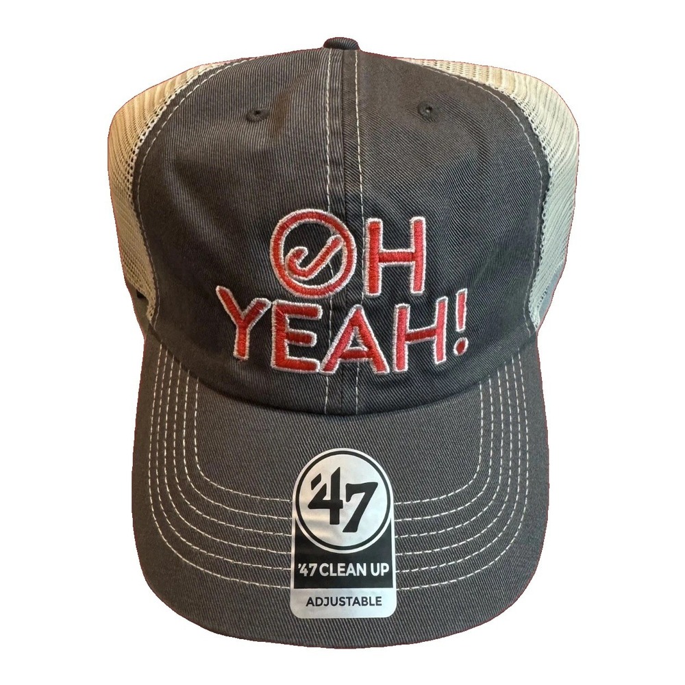 47 Brand Clean Up Snapback Hat Cap Gray NEW with tags Oh Yea! Gorp Core Y2K Styl